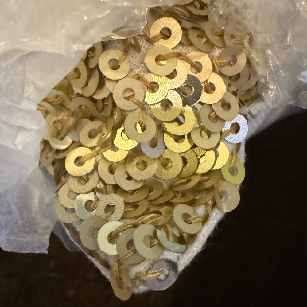 Gold sequin lumbar pillow 9x13